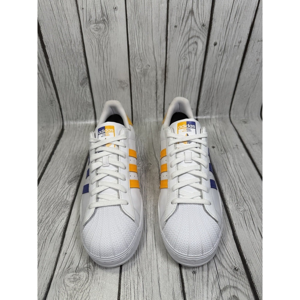 Adidas Superstar LA Lakers White Purple Gold Men's Size 12 FX5529 No Box